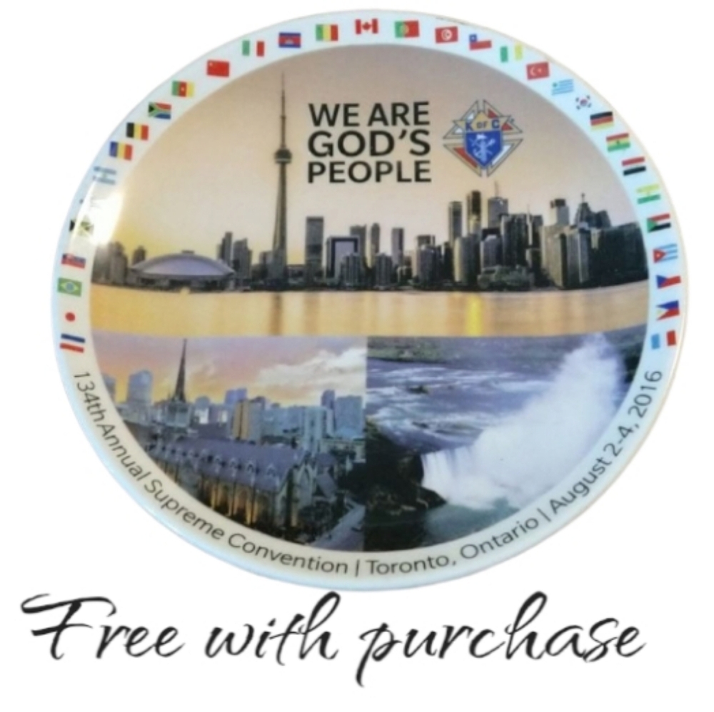 Free With Purchase Knights of Columbus 134th Annual supreme Convention plate